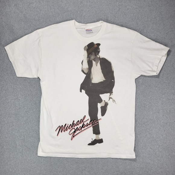 Michael Jackson T-Shirt L 2009 AEG King Of Pop Hanes Heavyweight White - Picture 2 of 10